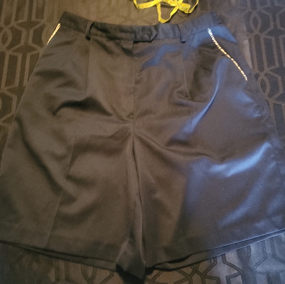 Disney Golf Collection Black Shorts with Leopard Print Size 12